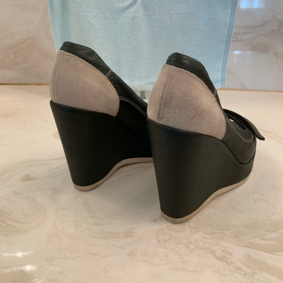 Mui Mui Leather/Suede Wedges 7.0 - Picture 4 of 6